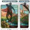KawaGebo Kamp Outdoor Camping Blanket with Sherpa Lining, Extra Warm Thick Camp Blankets and Puffy Ultralight Soft Poncho DWR Camping Quilt for Cold Weather, Adventure, Sleeping, Backpacking 78"x 56" view 4