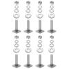 PATIKIL T Slot Bolts M8 x 35mm, 8 Set Square Head T Bolts Roof Rack Stainless Steel T Track Bolts with Nut Washers for Bike Ski Kayak Rack view 1