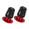 MUSISALY 1pair Aluminum Bar End Plugs for Road and Mountain Handlebar End Caps for Easy Installation Protects Handlebar Red Pair view 1