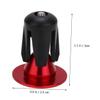 MUSISALY 1pair Aluminum Bar End Plugs for Road and Mountain Handlebar End Caps for Easy Installation Protects Handlebar Red Pair view 2