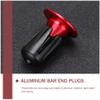 MUSISALY 1pair Aluminum Bar End Plugs for Road and Mountain Handlebar End Caps for Easy Installation Protects Handlebar Red Pair view 3