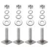 PATIKIL T Slot Bolts M8 x 35mm, 4 Set Square Head T Bolts Roof Rack Stainless Steel T Track Bolts with Nut Washers for Bike Ski Kayak Rack view 1