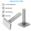 PATIKIL T Slot Bolts M8 x 35mm, 4 Set Square Head T Bolts Roof Rack Stainless Steel T Track Bolts with Nut Washers for Bike Ski Kayak Rack view 4