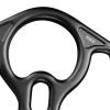 harayaa 50kN 8 Figure Descender Aluminum Alloy Belaying and Rappelling Gear for Outdoor Rope Rappel Peak Mountaineering, Black view 2