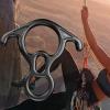harayaa 50kN 8 Figure Descender Aluminum Alloy Belaying and Rappelling Gear for Outdoor Rope Rappel Peak Mountaineering, Black view 4