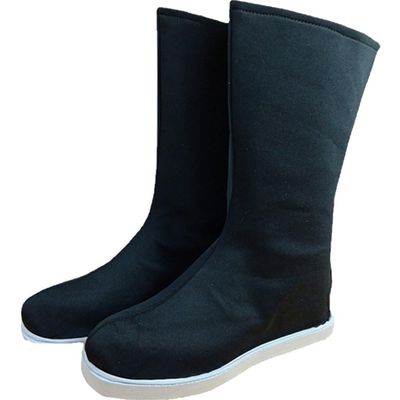 Keuyeo Chinese Traditional Ancient Hanfu Performance Shoes Boots for Adult Kids Peking Opera Folk Dancing Qing Dynasty Accessory Shoes