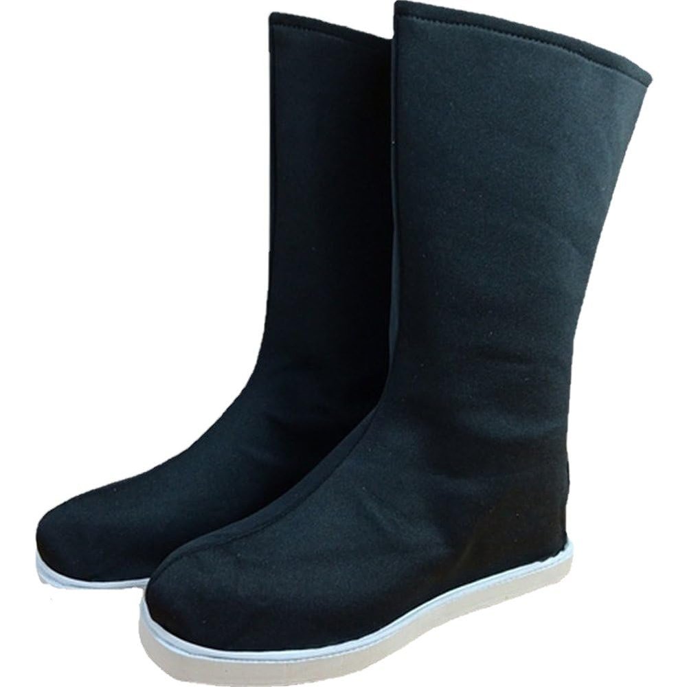 Keuyeo Chinese Traditional Ancient Hanfu Performance Shoes Boots for Adult Kids Peking Opera Folk Dancing Qing Dynasty Accessory Shoes