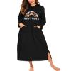 Ekouaer Nightgowns for Women Cotton Nightgown Long Sleeve Hooded Night Gown view 1