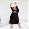 Ekouaer Nightgowns for Women Cotton Nightgown Long Sleeve Hooded Night Gown view 2