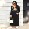 Ekouaer Nightgowns for Women Cotton Nightgown Long Sleeve Hooded Night Gown view 3