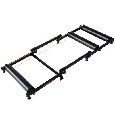 SUZEPER Bike Rollers, Adjustable Bike Trainer Stand, Foldable Indoor Cycling Rack Mountain Bicycle Roller with Resistance for MTB Road Bike Exercise(132x50x10.1cm(52x20x4inch), Black)