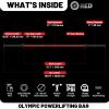 PAPABABE Olympic Barbell  7ft 45LB Cerakote Power Bar, 1500LB Capacity, 2 inch Olympic Sleeves for Heavy-Duty Lifts & Competition Prep view 2