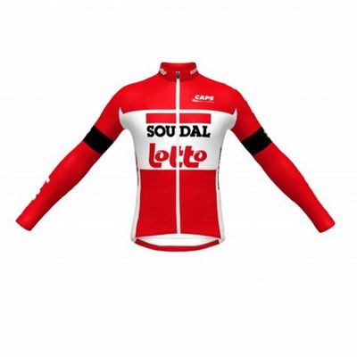 Spring Autumn Sunsreen Thin Pro Team LOTTO SOUDAL Long Sleeve Cycling Jersey For Men,Breathable Road Bike Shirt Quick Dry Bicycle Clothing (4XL)
