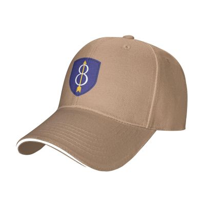 8th Infantry Division Patch Baseball Cap Women Men Hat Adjustable Truck Driver Baseball Caps Sun Hat Natural