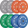 AMGYM Color Olympic Bumper Plate, Weights Plates, Bumper Weight Plate, Steel Insert, Strength Training(190lb set-10lb*2, 15lb*2, 25lb*2, 45lb*2) view 1