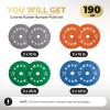 AMGYM Color Olympic Bumper Plate, Weights Plates, Bumper Weight Plate, Steel Insert, Strength Training(190lb set-10lb*2, 15lb*2, 25lb*2, 45lb*2) view 2