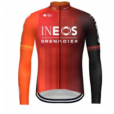 2024 Spring Autumn Sunsreen Thin Pro Team INEOS GRENADIER Long Sleeve Cycling Jersey For Men,Breathable Road Bike Shirt Quick Dry Bicycle Clothing (S)