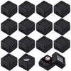BENECREAT 70Pcs Black Gemstone Display Box, 0.78x0.78x0.63Inch Plastic Transparent Bare Stone Box Square Gem Box with Clear Top Lids for Gems Jewelry Packing view 1