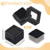 BENECREAT 70Pcs Black Gemstone Display Box, 0.78x0.78x0.63Inch Plastic Transparent Bare Stone Box Square Gem Box with Clear Top Lids for Gems Jewelry Packing view 2