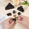 BENECREAT 70Pcs Black Gemstone Display Box, 0.78x0.78x0.63Inch Plastic Transparent Bare Stone Box Square Gem Box with Clear Top Lids for Gems Jewelry Packing view 3