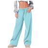 Lastesso Wide Leg Sweatpants Sweatpants for Women Fashion Wide Leg Lounge Sweatpant Baggy Drawstring Low Rise Lounge Workout Jogger with Pockets Sales Today Clearance view 1
