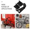 Happyyami 1set Bicycle Wall Mount Hanger Heavy Duty Bike Storage Rack for Road Mountain Bikes Easy to Install Space-Saving for Garage and Indoor Use view 3