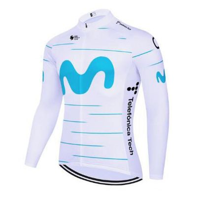 2023 Winter Thermal Fleece Warmer Pro Team M White Long Sleeve Cycling Jersey For Men,Quick-Dry Road Bike Jacket Bicycle Clothing (S)