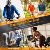 Oversized Noseless Bike Seat with Backrest, Bicycle Seat for Women Men Extra Comfort Wide, Comfortable Universal Fit for Peloton Bikes, Exercise Stationary Mountain Bike Seats Cushion view 4
