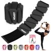 Wrist Ankle Weights for Women Set of 2, Adjustable Silicone Weighted Bangles, Wearable Ultra-durable Strips Weight Bracelet 4 lbs for Yoga, Pilates, Barre, Walking, Arm & Leg Workout view 1