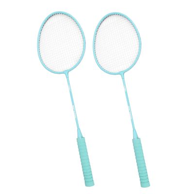 Badminton Racquet Set, 2 Player Badminton Set High Value Sponge Handle Lightweight with 1 Carry Bag 3 Shuttlecocks Portable Racket (Mint Green