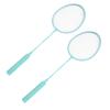 Badminton Racquet Set, 2 Player Badminton Set High Value Sponge Handle Lightweight with 1 Carry Bag 3 Shuttlecocks Portable Racket (Mint Green view 2