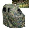 AUSCAMOTEK See-Through Hunting Ground Blind with Built-in Chair for Deer Hunting - 1 Person Pop-Up Camouflage Tent view 1
