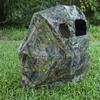 AUSCAMOTEK See-Through Hunting Ground Blind with Built-in Chair for Deer Hunting - 1 Person Pop-Up Camouflage Tent view 4