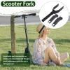 equlup Scooter Fork, 172x33.5mm/6.8x1.3in Front Fork Replacement with Plastic Cover Aluminum Alloy Electric Scoter Parts Accessory for M365 M365PRO (Grey) view 2