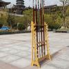 Wooden Vertical Sword Display Stand Holder,10-Layer Floor Standing Integrated sword holder,Adjustable Display Hanger sword stand,Large Multilayer Swords Rack Floor Standing Martial Arts Sword Hangers view 4