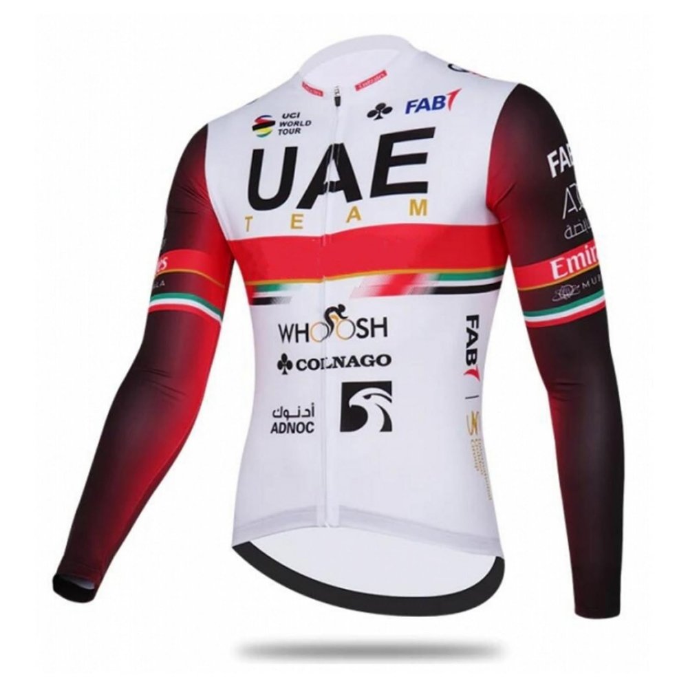 Spring Autumn Sunsreen Thin Pro Team UAE Long Sleeve Cycling Jersey For Men,Breathable Road Bike Shirt Quick Dry Bicycle Clothing (4XL)