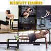 GanFindX Steel Plyo Box 12/18 Inch Surface Metal Plyometric Jumping Box Home Gym Jump Trainer for Fitness Exercise Agility Stamina Conditioning Strength Training and Dumbbell Rack (18''Black) view 2