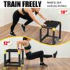 GanFindX Steel Plyo Box 12/18 Inch Surface Metal Plyometric Jumping Box Home Gym Jump Trainer for Fitness Exercise Agility Stamina Conditioning Strength Training and Dumbbell Rack (18''Black) view 3
