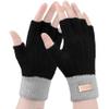 LADES Fingerless Gloves for Women Warm - Winter Thermal Gloves Knitted Soft Half Fingers Mittens for Driving Working Typing view 1