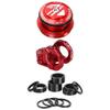 BUCKLOS 1-1/8 Bike Headset Threadless 44-50.6mm Red & 35mm Mountain Bike Stem MTB 31.8mm CNC Short Stems & 11PCS Carbon Fiber Shiny Spacer view 1