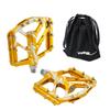 WFS Canvas Drawstring with Wellgo B252 Flat Pedals Low Profile Design,Gold,WE3095-WFS view 1