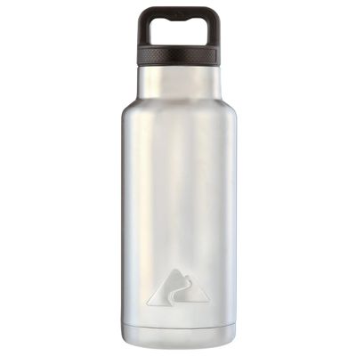 36 oz. Stainless-Steel Double-Wall, Vacuum-Sealed Insulated Water Bottle, BPA Free with Wide Mouth Lid, Silver