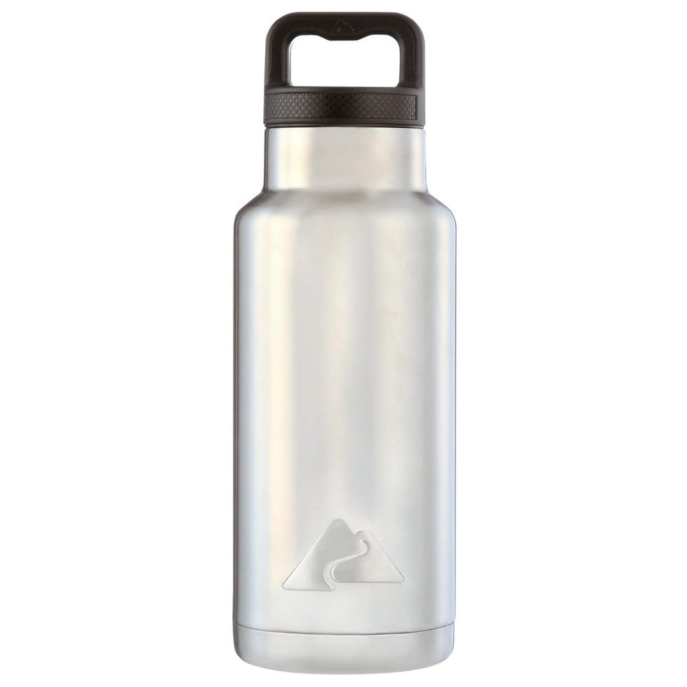 36 oz. Stainless-Steel Double-Wall, Vacuum-Sealed Insulated Water Bottle, BPA Free with Wide Mouth Lid, Silver