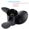 MARKGOO 0765050 Propeller for OMC Johnson Evinrude Outboard 20 25 30 35 HP Boat Motor Engine Parts 3 Blade Aluminum Prop 10.3X12 Pitch RH 14 Spline Tooth with Hardware Nut Kit 765050 view 4