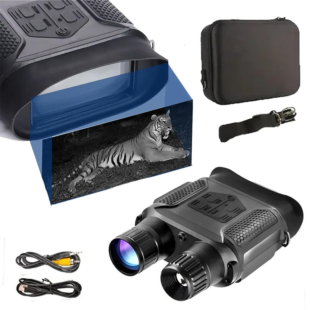 SKIOVEMI Night Vision Goggles for Adults, Military Grade Infrared Digital Night Vision Binoculars Camera Device with 32GB Card for Camping, Travel, Surveillance