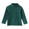 Baby Little Girls Puff Long Sleeve Turtleneck T-Shirt Tops Toddler Kids Basic Solid Color Blouse (Green, 2-3 Years)