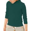 Baby Little Girls Puff Long Sleeve Turtleneck T-Shirt Tops Toddler Kids Basic Solid Color Blouse (Green, 2-3 Years) view 4