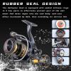 Accuretta Saltwater Spinning Reel,13+1BB Ultra Smooth Saltwater Fishing Reels,Powerful Carbon Drag,CNC Aluminum Spool & Handle view 3