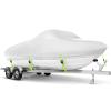 Boat Cover 20-22 ft, Waterproof 900D Heavy Duty Boat Cover, PU Marine Grade Polyester Boat Covers 20-22 ft, Fits Bass, V-Hull, Tri-Hull, Runabout, Jon, Fishing, Trailerable, Beam Width 110 inch