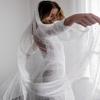 Foyte Cathedral Wedding Veil Long Pearl Veil 1 Tier Bridal Long Tulle Chapel Pearl Veils for Women and Brides view 3